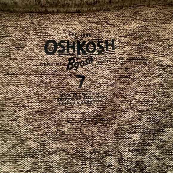 Nice winter Oshkosh shirt dress with ruffle in 7, never worn - Picture 5 of 5